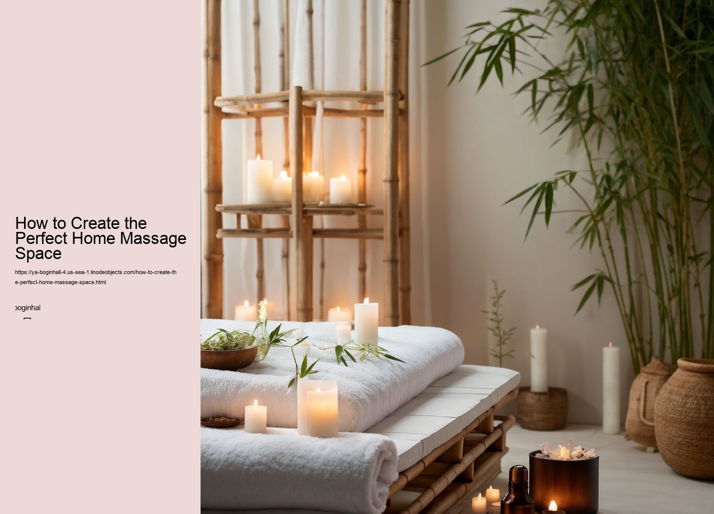 How to Create the Perfect Home Massage Space